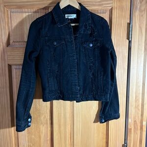 Black denim jacket